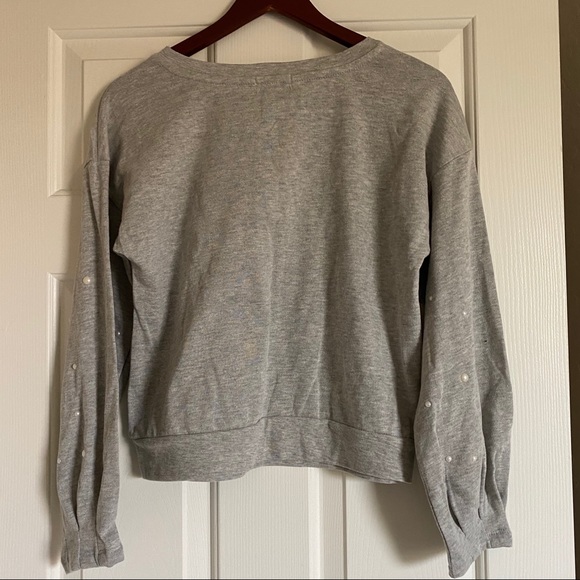 Ultra Flirt LongSleeve Sweatshirt Pearl Top Medium - Picture 4 of 9